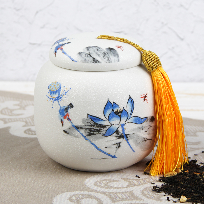 Баночка для чая 750 мл "Лотос"