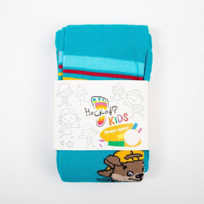 Колготки для мальчика КДМ1-2782, цвет лагуна, рост 98-104 см