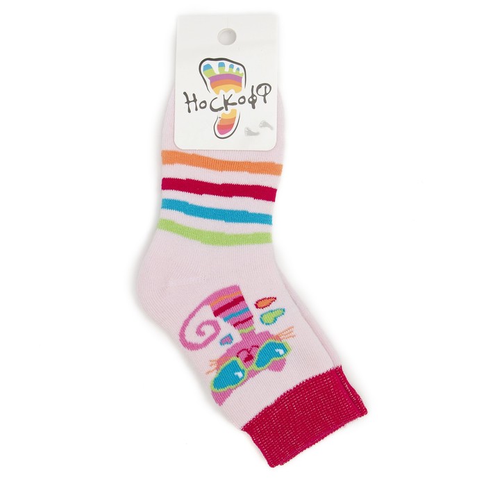 Носки детские плюшевые, цвет светло-розовый, размер 12-14