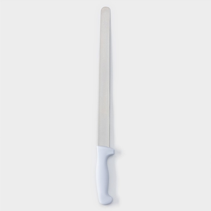 Нож для бисквита, ровный край, ручка пластик, рабочая поверхность 30 см ("12")