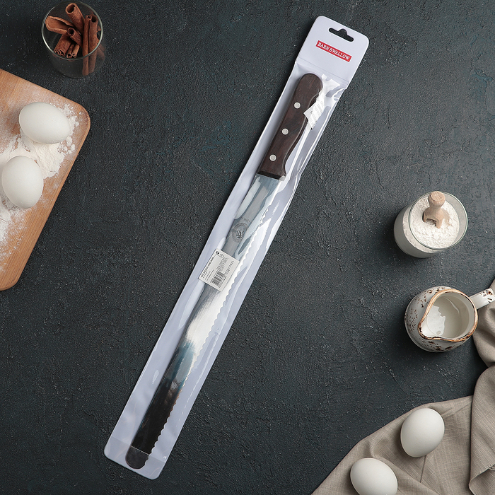 Нож для бисквита с крупными зубцами, рабочая поверхность 35 см