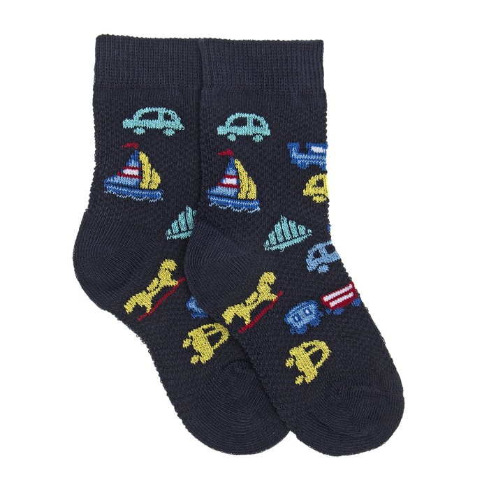 Носки детские НДМ2-2167, цвет темно-синий, р-р 12-14