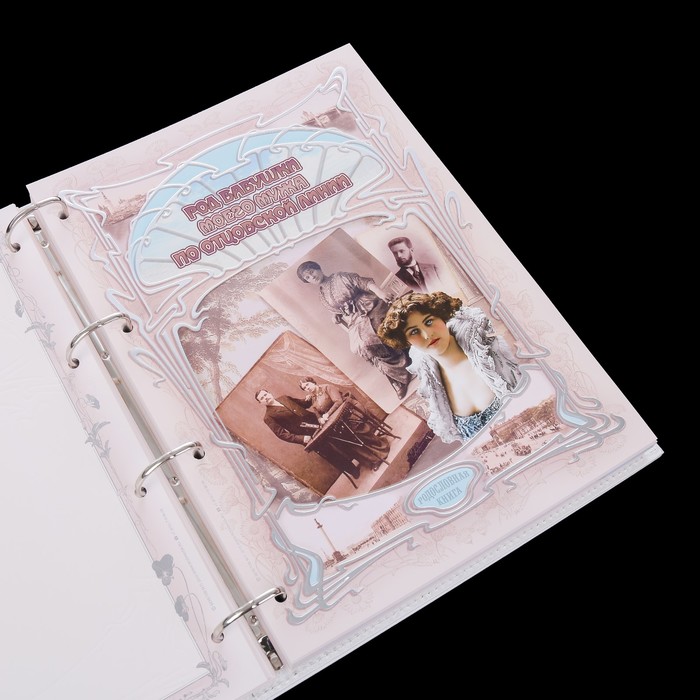 Родословная книга-альбом "Свадебная", 108 листов, картон, эко кожа, тиснение