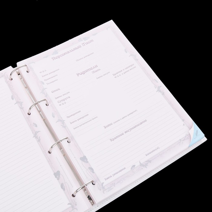 Родословная книга-альбом "Свадебная", 108 листов, картон, эко кожа, тиснение