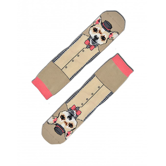 Носки мужские, цвет серо-бежевый, размер 27-29