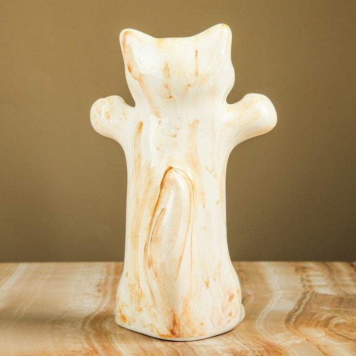 Фигурка "Кот-рыбак" майолика 20 см