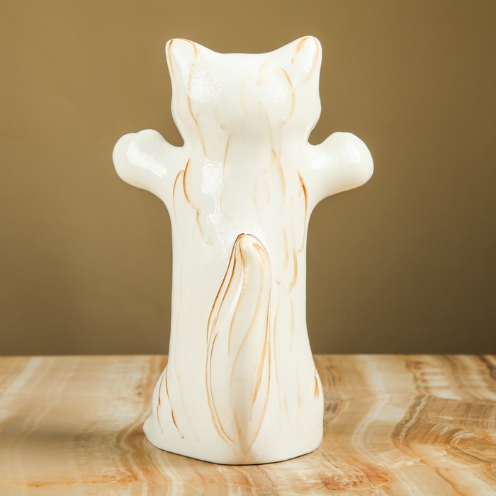 Фигурка "Кот-рыбак" майолика 20 см