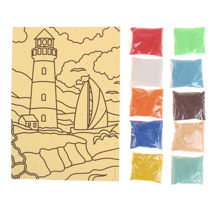 Фреска песком для взрослых "Море"