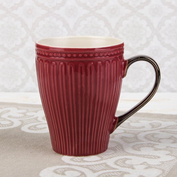 Кружка 330 мл "Стелла", цвет бордовый