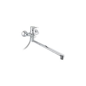 

Смеситель для ванны Timo Junior INOX 1905YCR, длинный излив, лейка, шланг