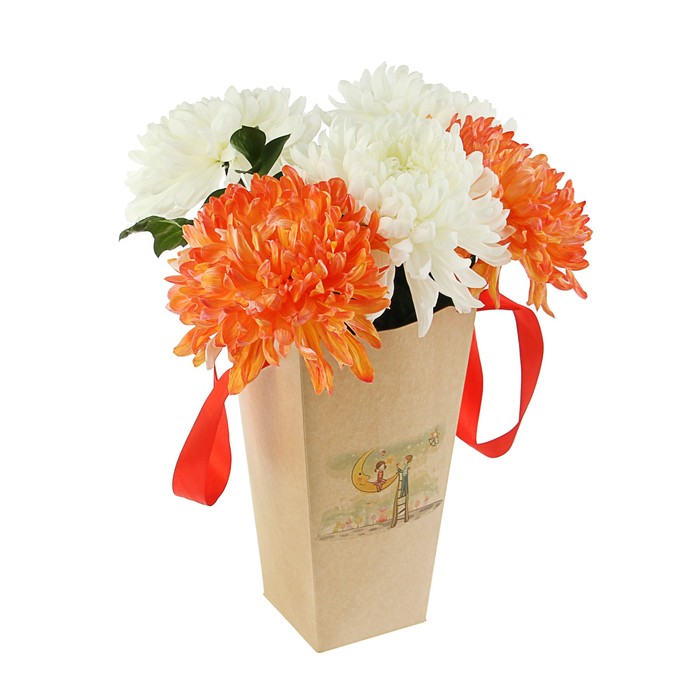 Пакет для цветов "Дотянись до звезд", 9 х 15 х 27 см