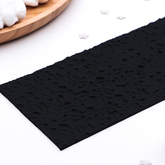 Форма кондитерская-трафарет для шоколада "Кофейные зерна" 89,5х8,5х0,2 см, цвет черный