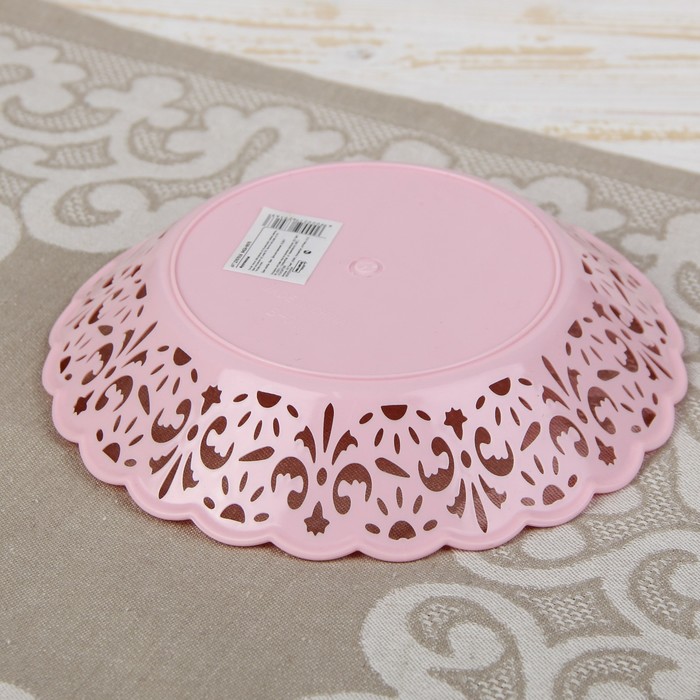 Ваза для хлеба и фруктов 19 см "Клео" круглая, цвета МИКС