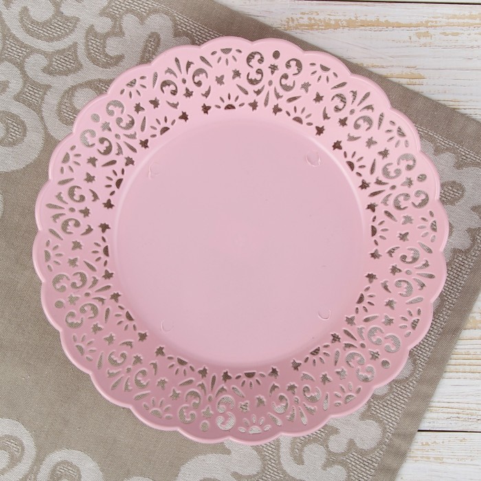 Ваза для хлеба и фруктов 25 см "Клео" круглая, цвета МИКС