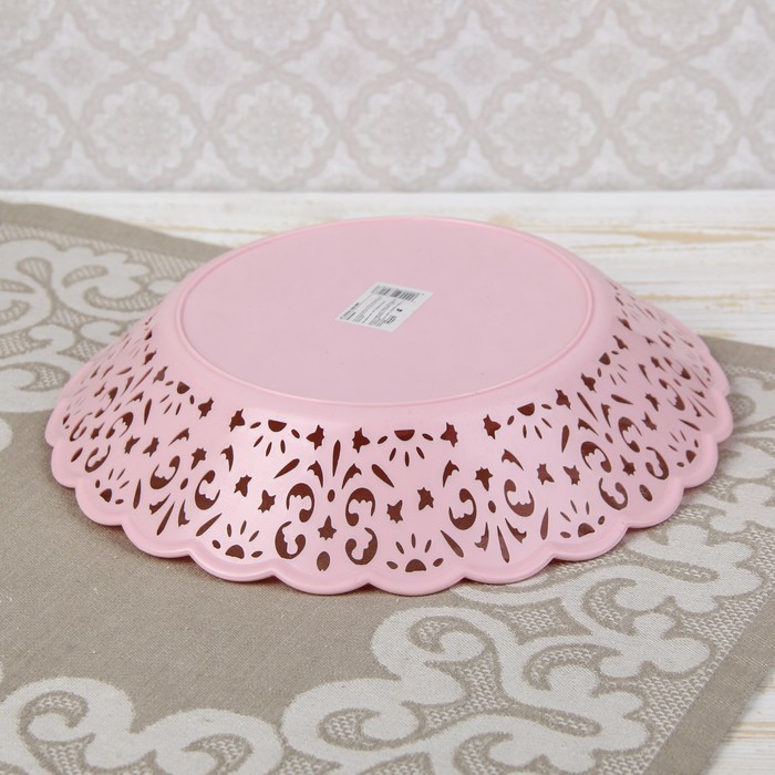 Ваза для хлеба и фруктов 25 см "Клео" круглая, цвета МИКС