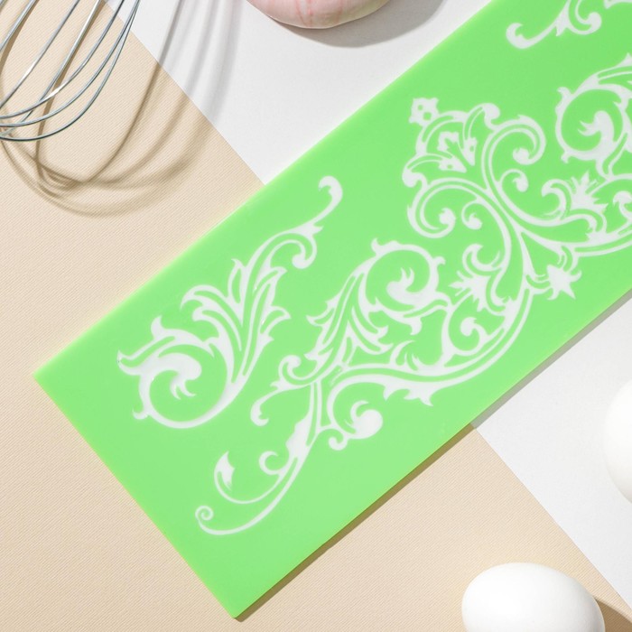 Коврик для айсинга 34х11,5х0,6 см "Вензель", цвета МИКС