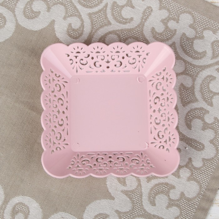 Ваза для хлеба и фруктов "Амалия" квадратная, цвета МИКС