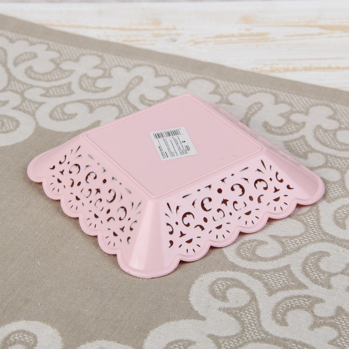 Ваза для хлеба и фруктов "Амалия" квадратная, цвета МИКС