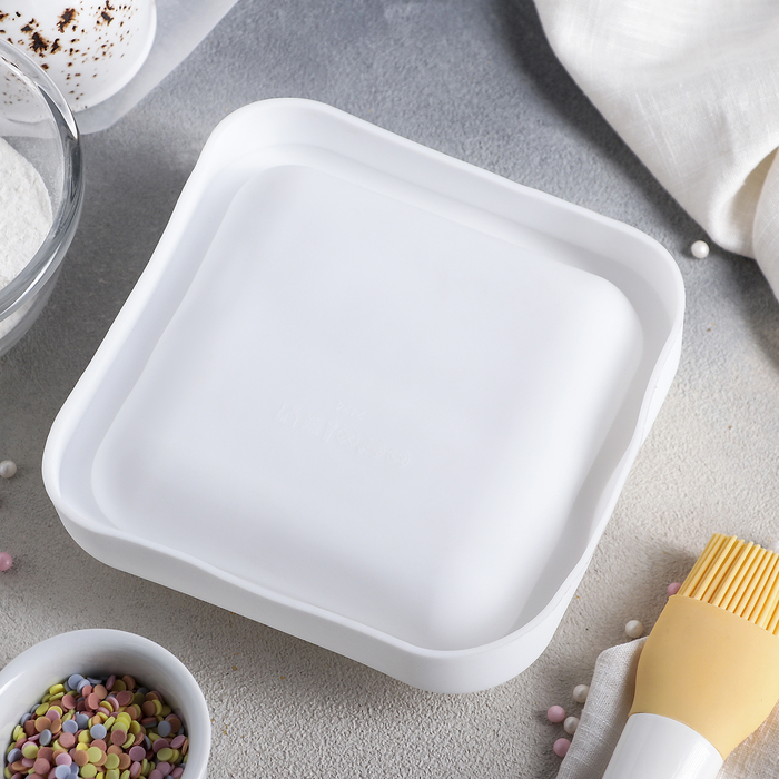 Форма для выпечки и муссовых десертов 16,5х5,5 см "Квадро", цвет белый