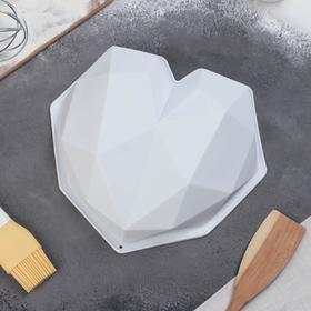 

Форма для муссовых десертов и выпечки Доляна «Геометрия любви», 21,5×20 см, цвет белый