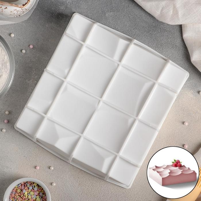 Форма для выпечки и муссовых десертов "Морская пена", цвет белый