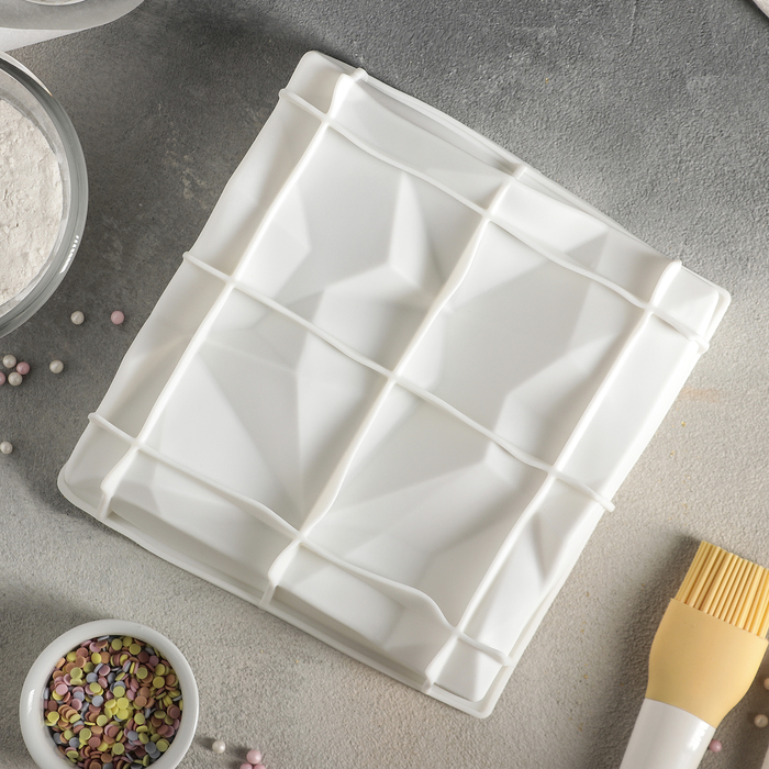 Форма для выпечки и муссовых десертов 20х19х5,5 см "Сладкие скалы", цвет белый