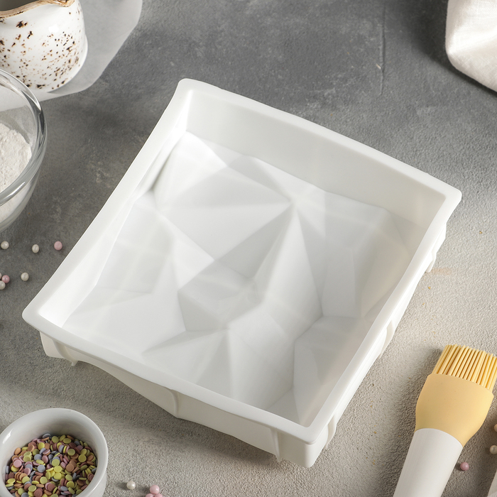 Форма для выпечки и муссовых десертов 20х19х5,5 см "Сладкие скалы", цвет белый