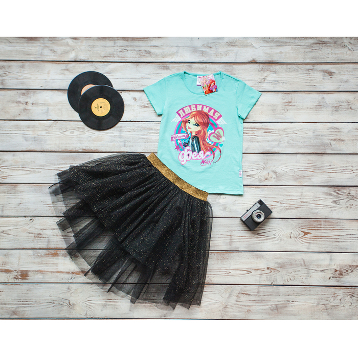 Юбка для девочки, рост  146-152 см, цвет чёрный 41041800/0100