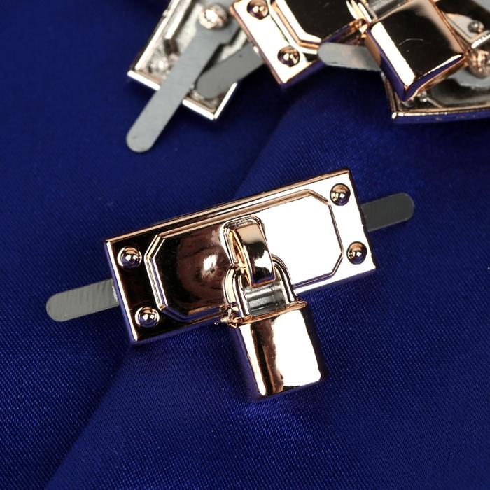 Декоративный элемент на прокол "Замок", 3*1,2см, 5 пар, цвет золотой,