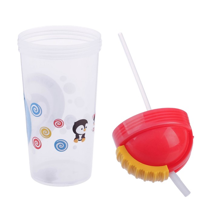 Поильник детский с трубочкой «Пингвинёнок Рокки», 200 мл, от 9 мес.