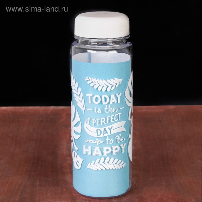 фото Бутылка для воды "perfect day to be happy", 500 мл