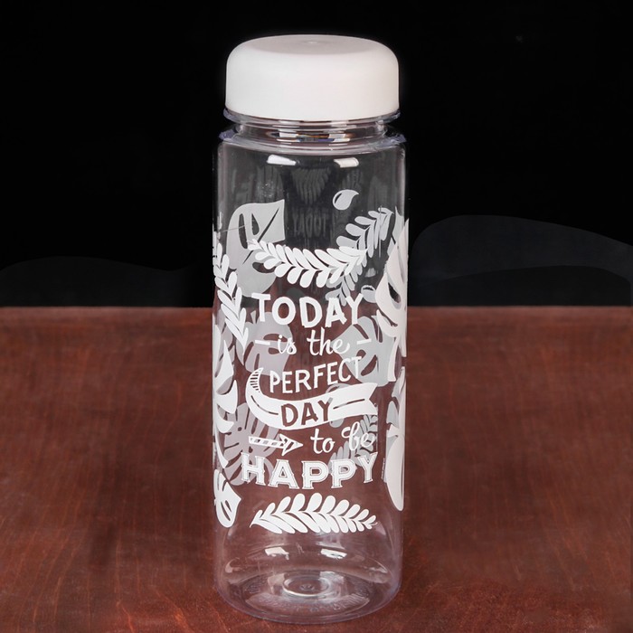 Бутылка для воды "Perfect day to be happy", 500 мл
