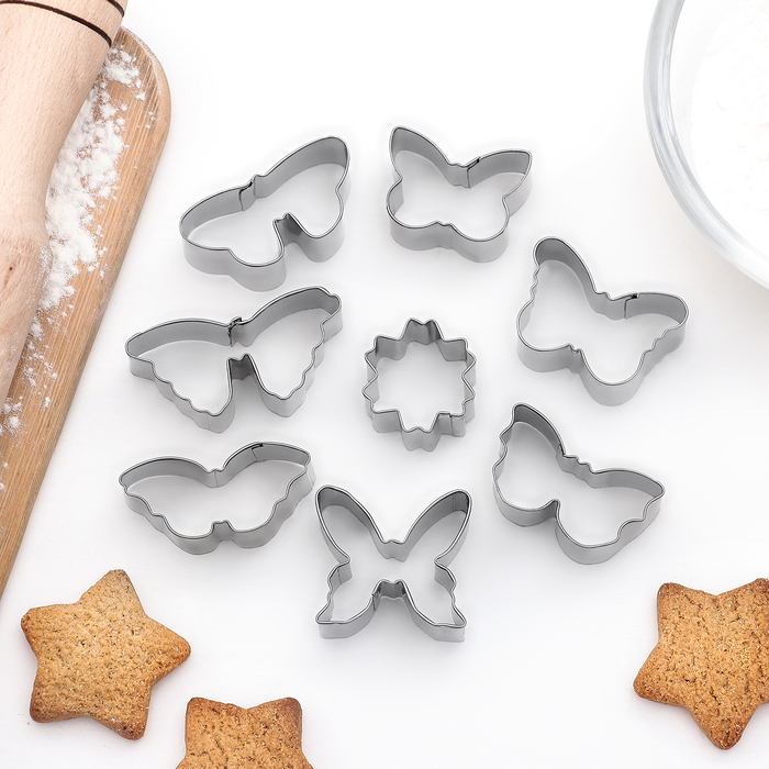 Набор форм для выпечки "Бабочки", 8 шт