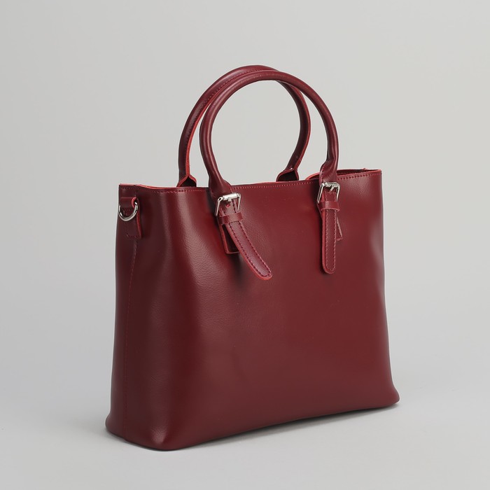 Сумка женская, отдел с перегородкой на молнии, цвет бордовый