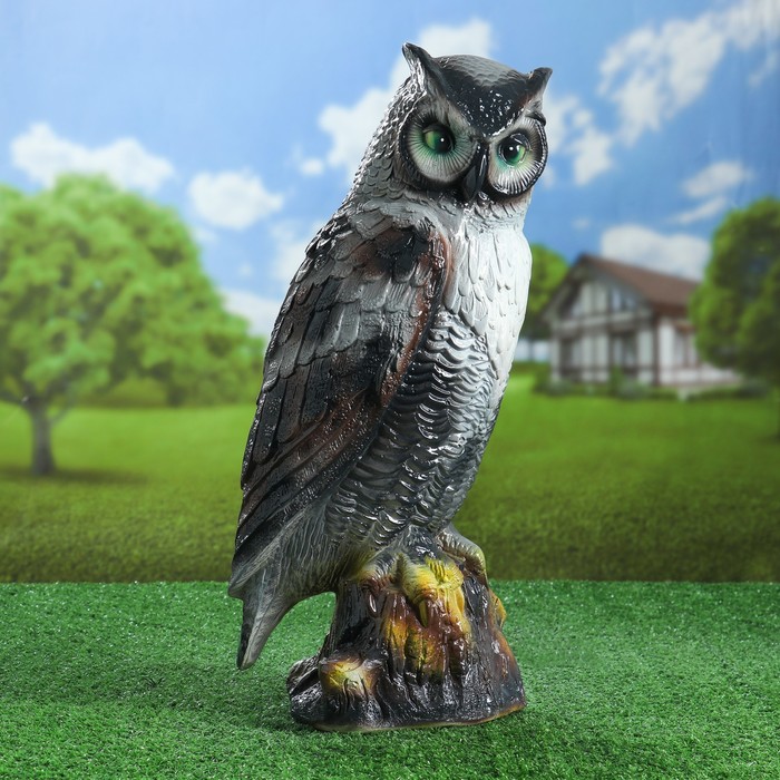 Садовая фигура "Сова на пне", большая