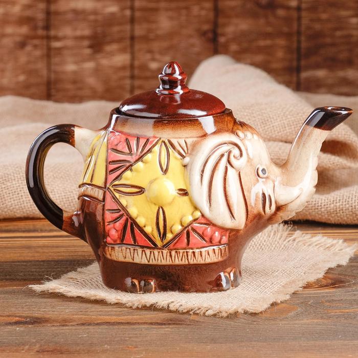 Чайный набор "Слоны" чайник 0,95 л, сахарница 0,78 л