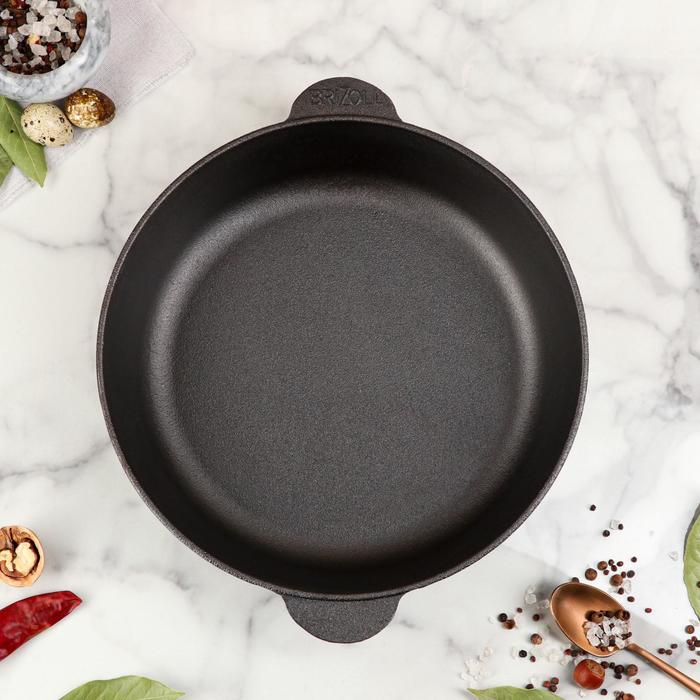 Сковорода чугунная ТМ "BRIZOLL" 280х60мм "МОНОЛИТ"