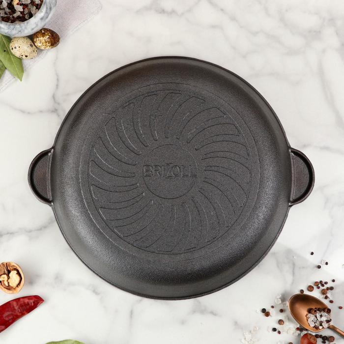 Сковорода чугунная ТМ "BRIZOLL" 280х60мм "МОНОЛИТ"