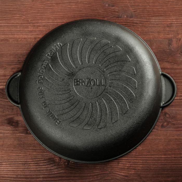 Сковорода чугунная ТМ "BRIZOLL" 240х60 мм "МОНОЛИТ"
