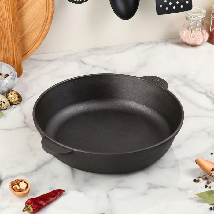 Сковорода чугунная ТМ "BRIZOLL" 260х60мм "МОНОЛИТ"