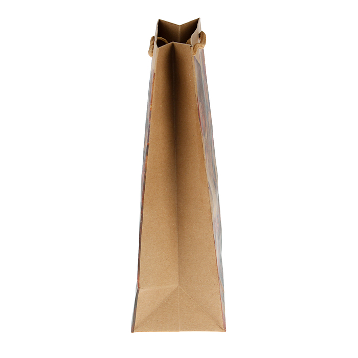 Пакет крафт "Дед Мороз", 24 х 8 х 33 см