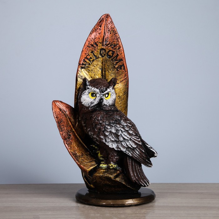 Сувенир "Сова с табличкой "Welcome", рисованная, микс