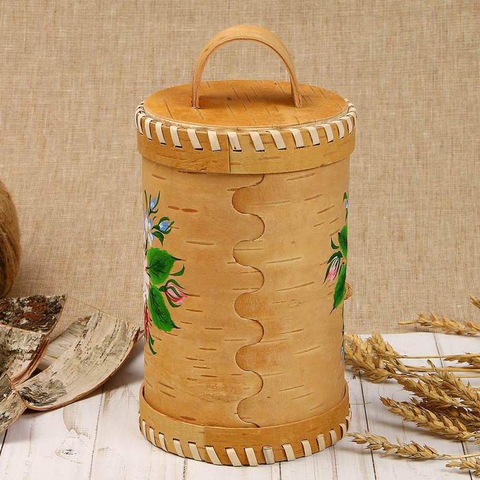 Туес «Ромашки», 12х21 см, ручная роспись