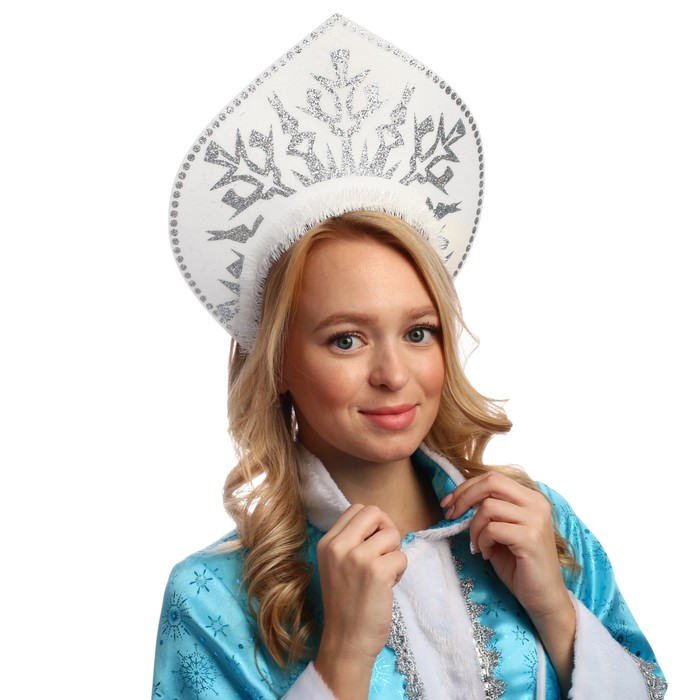 Кокошник "Снежинка серебро"