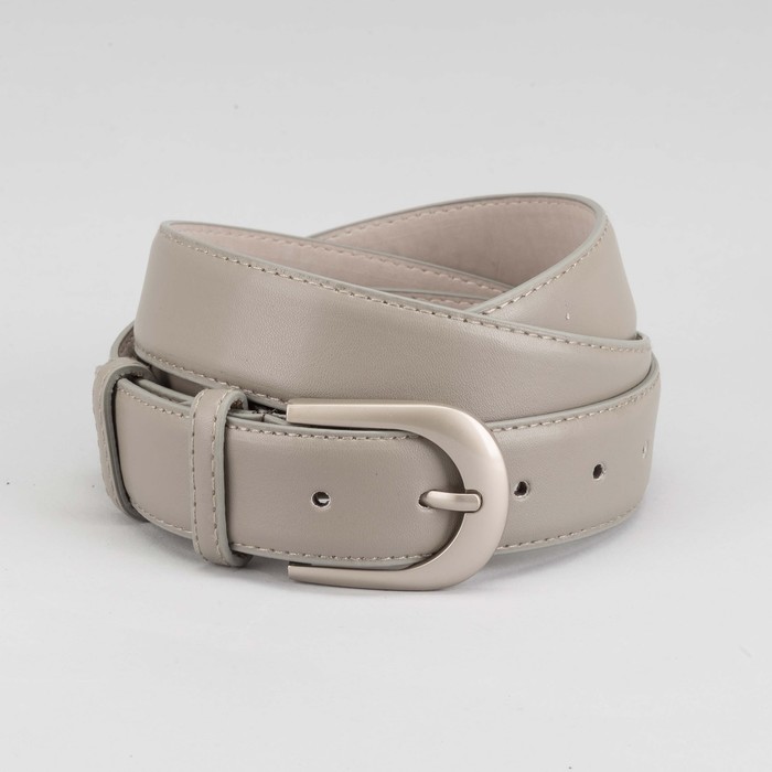 Ремень женский "Великан", пряжка под матовый металл, ширина - 3,5см, длина от 130см, цвет серый