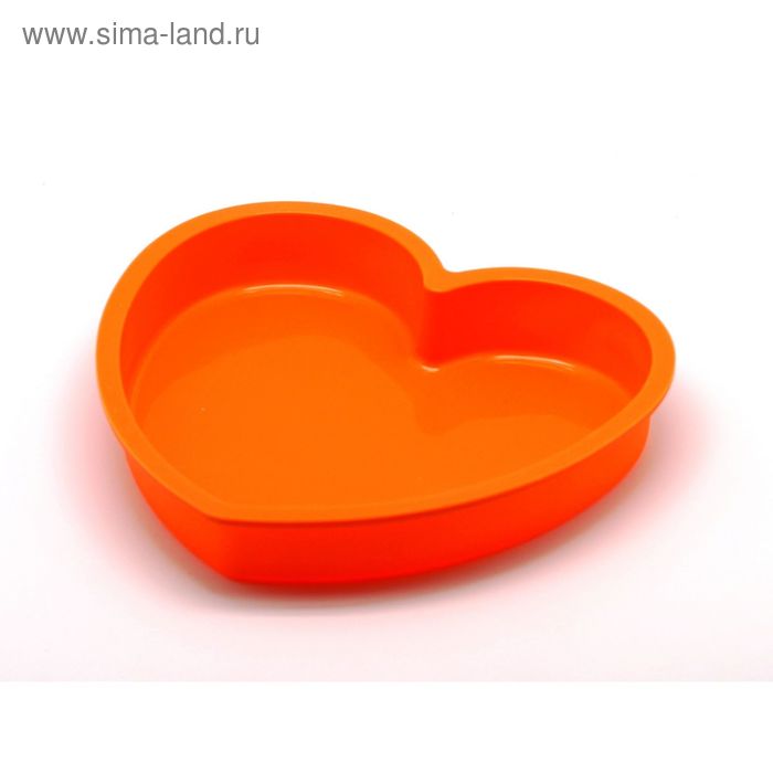 Форма для выпечки Atlantis «Сердце», цвет оранжевый
