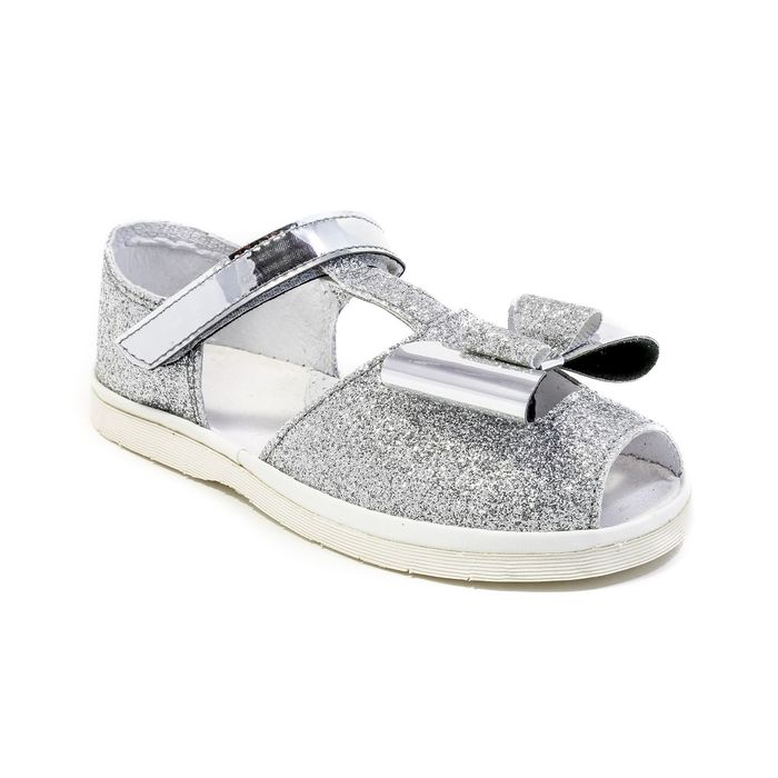 Туфли летние дошкольные праздничные арт. 3101, цвет серебристый, размер 31 (19,5 см)