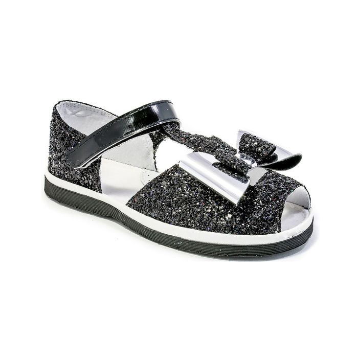 Туфли летние дошкольные праздничные арт. 3102, цвет чёрный, размер 29 (18,5 см)