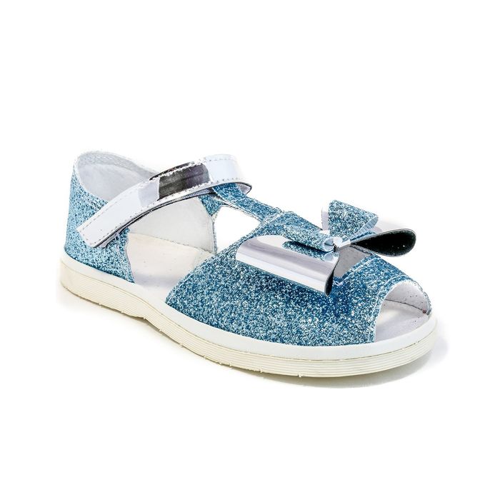 Туфли летние дошкольные праздничные арт. 3103, цвет голубой, размер 30 (19 см)