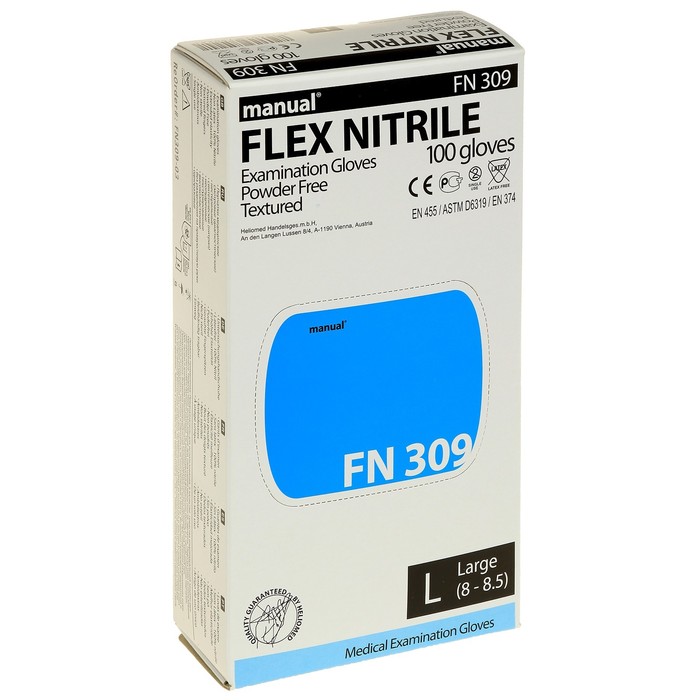 Перчатки нитрил Manual FN309 нестерильные, 8½L